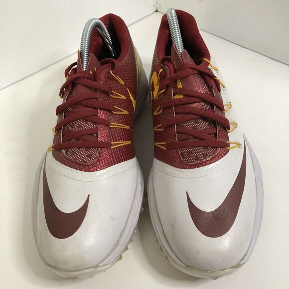 NIKE USC LUNAR SZ: M7 / W9.5 CONTROL 4 GOLF CLEATS 838116-108 Crimson Gold - Picture 11 of 15